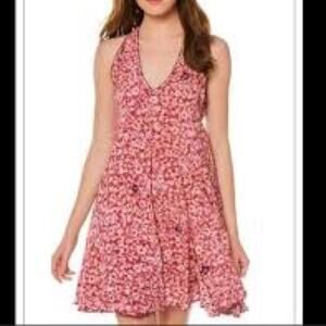 Poupette St. Barth Pink Floral Mini Dress